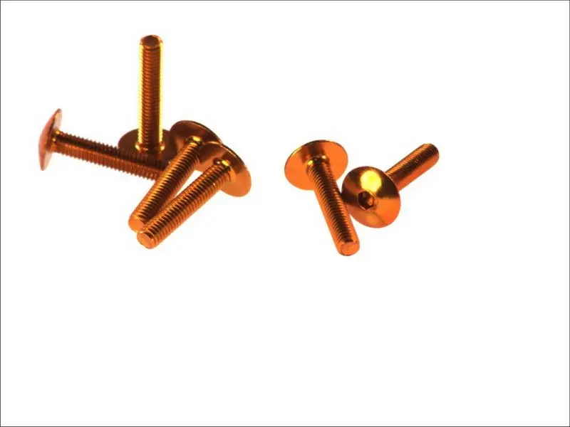 V PARTS (VICMA) sada šroubů do kapotáže M6X30 (6 kusů) barva zlatá (imbus plochá)(TA630G) (V PARTS (VICMA) sada šroubů do kapotáže M6X30 (6 kusů))