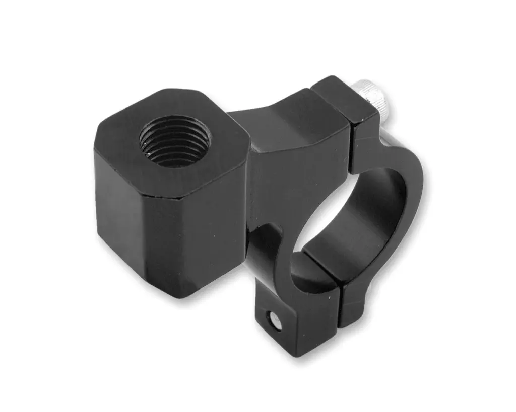 V PARTS (VICMA) adaptér zrcátka (držák CNC) (závit vnitřní M10 X 1,25 pravý) barva černá (22mm) (TM19) (V PARTS (VICMA) adaptér zrcátka (držák CNC))