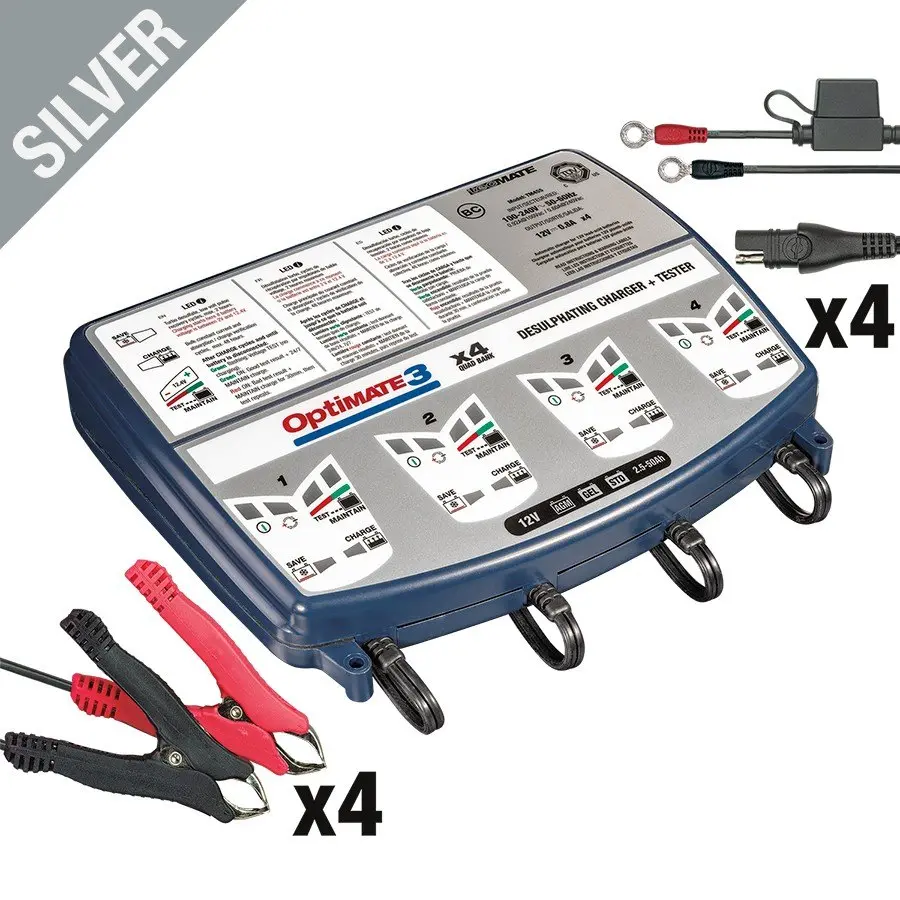 OPTImate nabíječka akumulátorů OPTImate 3 12V 0.8A 3-40AH, AGM / GEL / STD, SAE ( na 4 akumulátory ) (EL) (6) (TM454) (OPTImate nabíječka akumulátorů)