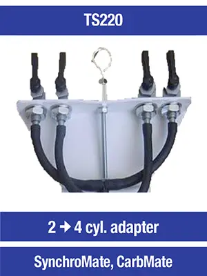 OPTIMATE TECMATE adaptér pro synchronizátor karburátorů SYNCHROMATE nebo CARBMATE ze 2 na 4 válce (OPTIMATE TECMATE adaptér pro synchronizátor)
