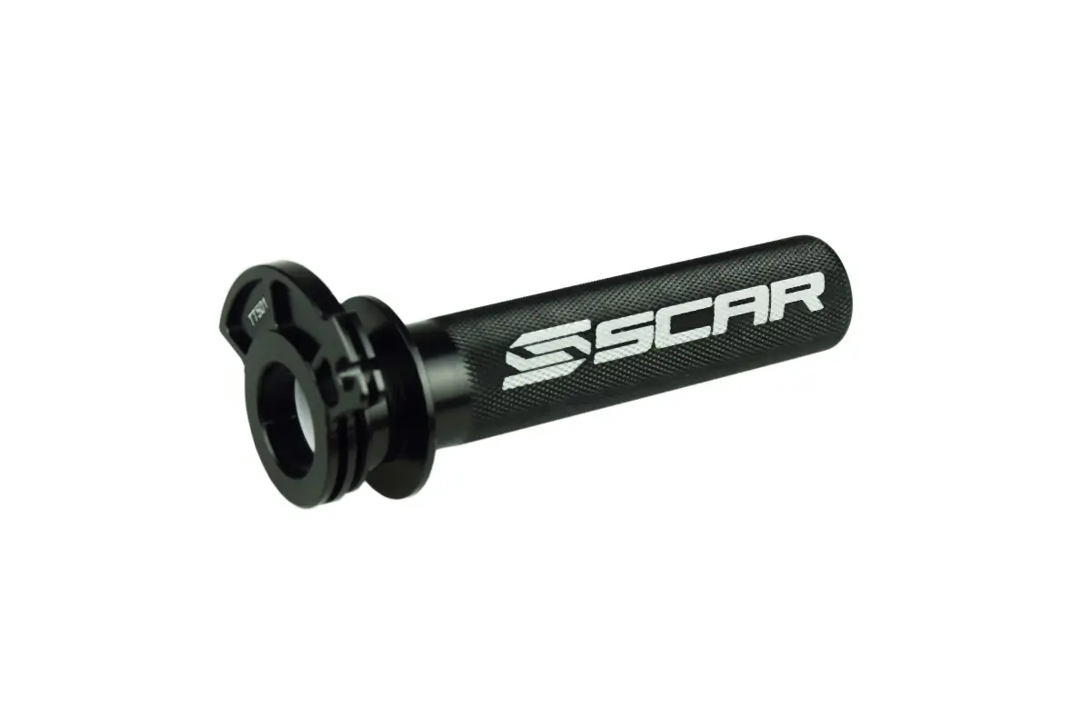 SCAR RACING plynová rukojeť hliníková s ložiskem BETA RR 300 13-25, RR 200 19-25, RR 125 18-25, XTRAINER 250 17-25, XTRAINER 300 15-25, HONDA CR 125R