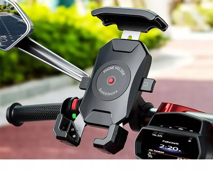 BIKETEC držák motocyklový na telefon montovaný na řidítka nebo zrcátko typ: R15-METAL (K) (BIKETEC držák motocyklový na telefon montovaný na řidítka)