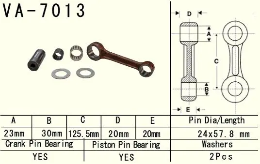VESRAH ojniční sada SUZUKI RM 250 (RM250) 96-02 (VA7013) ( )