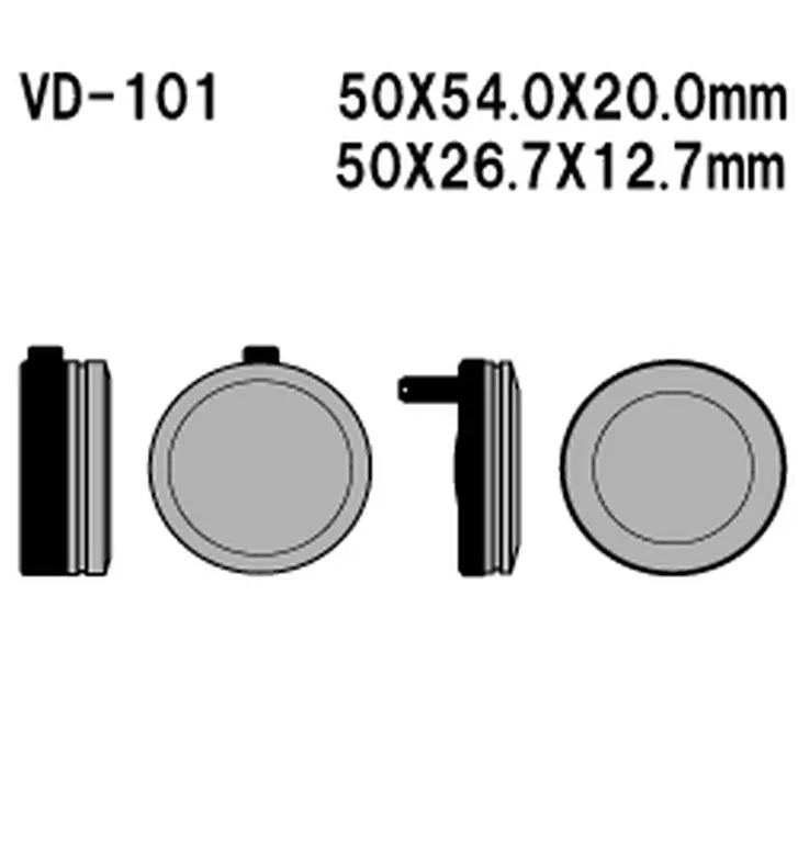 VESRAH brzdové destičky KH12 HONDA CB750 FOUR 70-76 (K1-K6) vyrobeno v Japonsku ( )