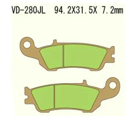 VESRAH brzdové destičky KH450 sintrované barva zlatá YAMAHA YZF250 08-16 vyrobeno v Japonsku (VESRAH brzdové destičky KH450 sintrované barva zlatá)