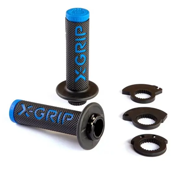 X-GRIP gripy BRAAAAP GRIPS LOCK-ON-GRIP (s adaptéry plynu) BLUE barva modrá (X-GRIP gripy BRAAAAP GRIPS LOCK-ON-GRIP (s adaptéry plynu) BLUE barva)