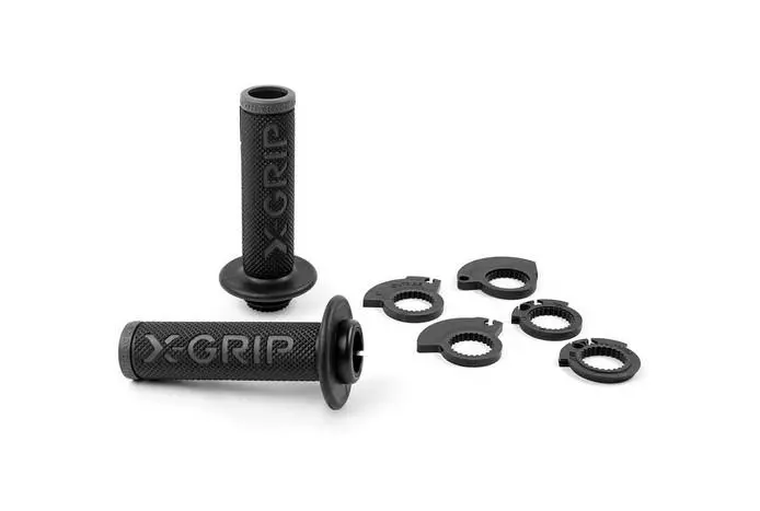 X-GRIP gripy BRAAAAP GRIPS LOCK-ON-GRIP (s adaptéry plynu) GREY OPEN END (s otvorem) barva šedá ( )