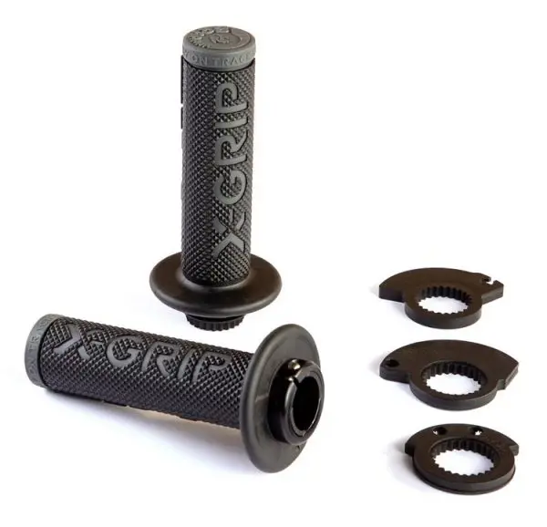 X-GRIP gripy BRAAAAP GRIPS LOCK-ON-GRIP (s adaptéry plynu) GREY barva šedá (X-GRIP gripy BRAAAAP GRIPS LOCK-ON-GRIP (s adaptéry plynu) GREY barva)