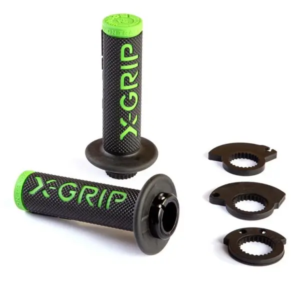 X-GRIP gripy BRAAAAP GRIPS LOCK-ON-GRIP (s adaptéry plynu) GREEN barva zelená (X-GRIP gripy BRAAAAP GRIPS LOCK-ON-GRIP (s adaptéry plynu) GREEN barva)