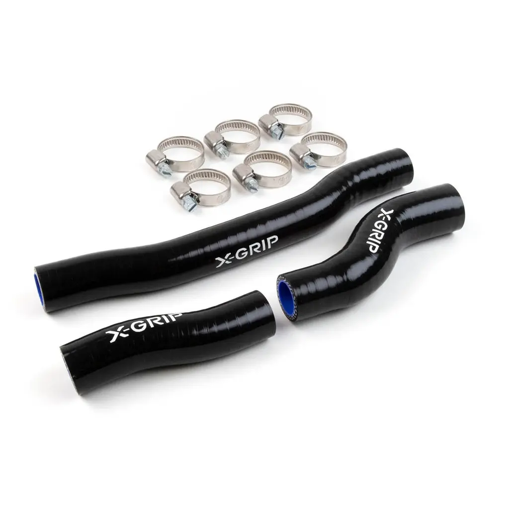 X-GRIP silikonové hadice chladiče KTM EXC 250/300 TPI 20-23, HUSQVARNA TE/TEI 250/300 TPI 20-23 ,GAS-GAS EC 250/300 TPI 20-23 barva černá ( )