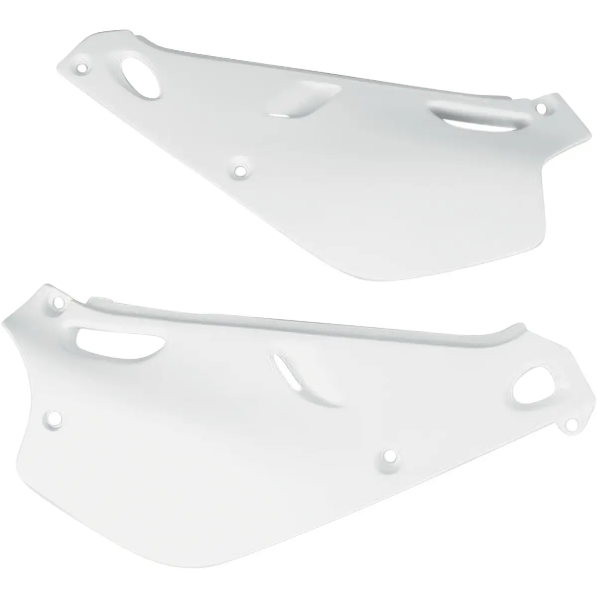 UFO boční tabulky na startovací číslo YAMAHA YZ 80 93-01 barva bílá (UFO boční tabulky na startovací číslo YAMAHA YZ 80 93-01 barva bílá)