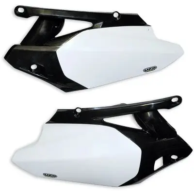 UFO boční tabulky na startovací číslo YAMAHA YZF 450 10-13 barva bílá (UFO boční tabulky na startovací číslo YAMAHA YZF 450 10-13 barva bílá)