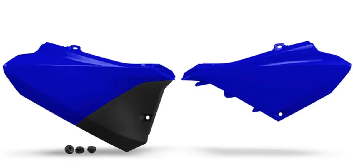 UFO boční tabulky na startovací číslo YAMAHA YZ 85 22-26, barva modrá (UFO boční tabulky na startovací číslo YAMAHA YZ 85 22-26, barva modrá)