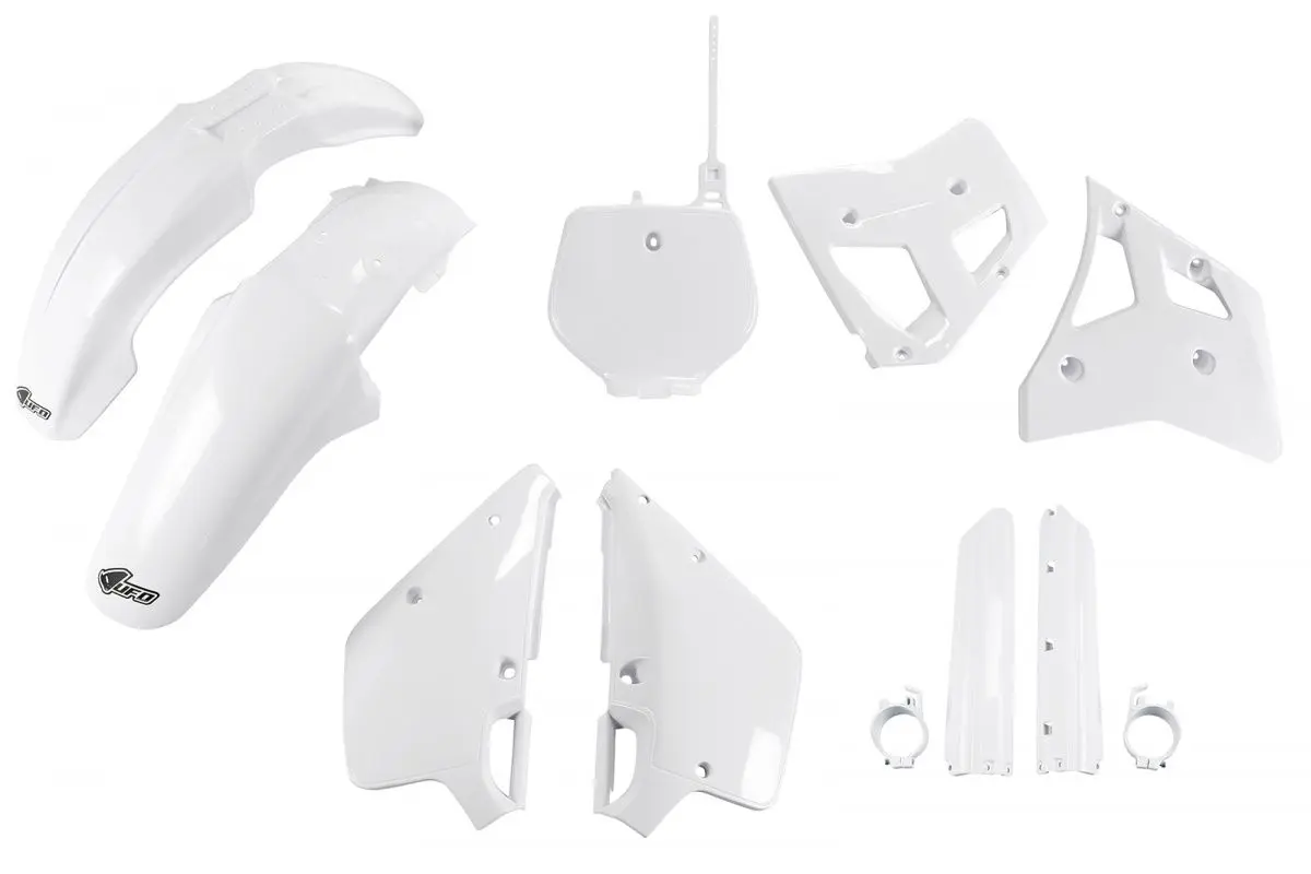 UFO kompletní sada plastů (FULL KIT) s kryty přední vidlice YAMAHA YZ 250 92 barva (bílá) (YA291E999) ( )