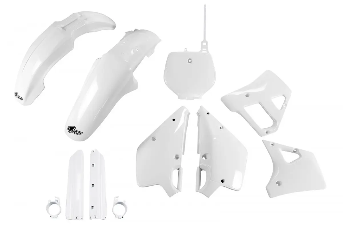 UFO kompletní sada plastů (FULL KIT) s kryty přední vidlice YAMAHA YZ 125 92 barva (bílá) (YA296E999) (UFO kompletní sada plastů (FULL KIT) s kryty)
