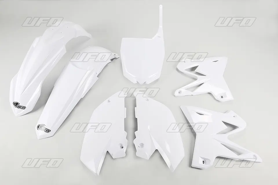 UFO kompletní sada plastů YAMAHA YZ 125 / 250 '02-'14 restyling barva bílá (YA312E046) (UFO kompletní sada plastů YAMAHA YZ 125 / 250 '02-'14)