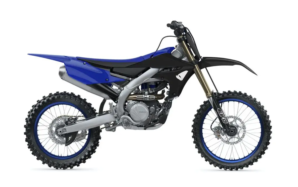 UFO kompletní sada plastů YAMAHA YZF 250 19-23, YZF 450 18-22 barva černá / modrá ( včetně krytů přední vidlice a samolepek ) (UFO kompletní sada)
