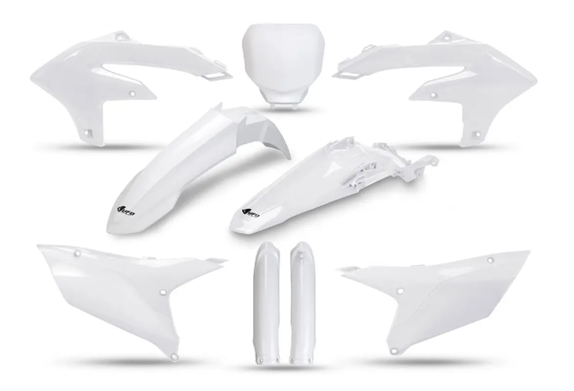 UFO kompletní sada plastů (FULL KIT) s kryty tlumičů YAMAHA YZF 250 24-26, YZF 450 23-25 barva bílá (UFO kompletní sada plastů (FULL KIT) s kryty)