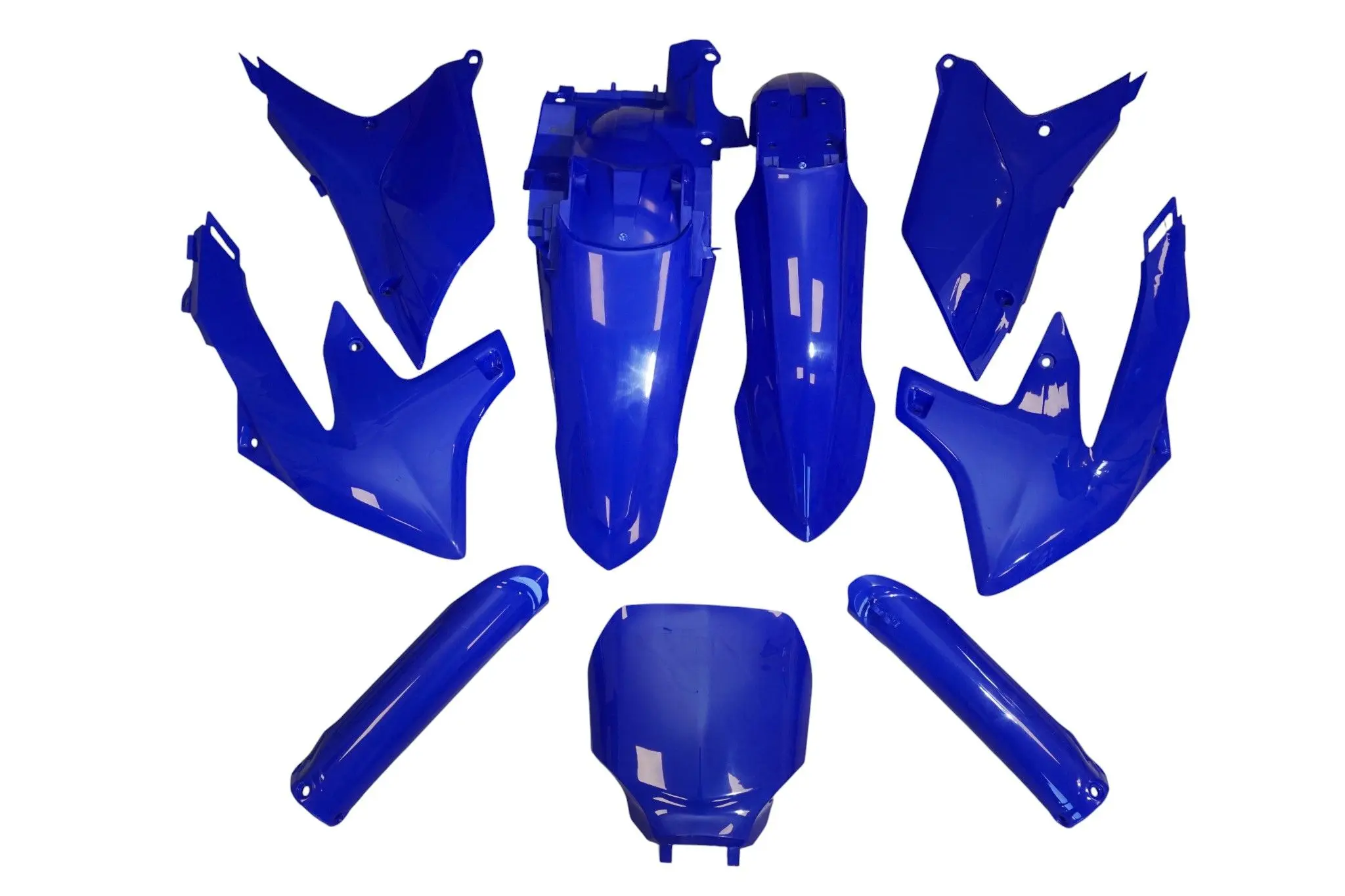 UFO kompletní sada plastů (FULL KIT) s kryty tlumičů YAMAHA YZF 250 24-26, barva modrá (UFO kompletní sada plastů (FULL KIT) s kryty tlumičů YAMAHA)