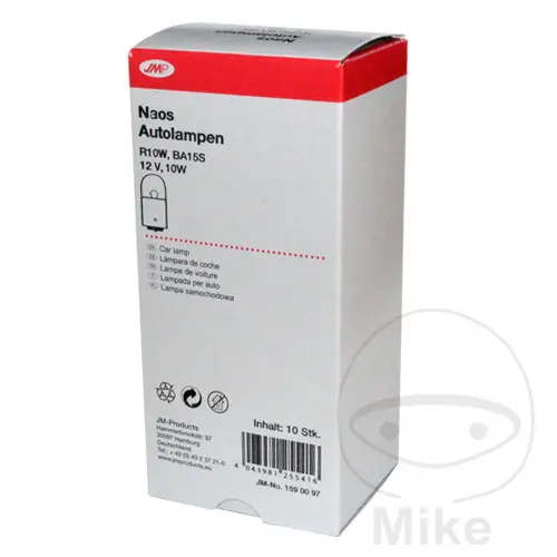 JMP žárovka 12V10W BA15S počet 10 ks. ID 1590306 GAS GAS EC 250 21-24, GAS EC 250 F 21-24, GAS EC 300 21-24, GAS EC 350 F 21, GAS EC 500 F 24, HONDA C