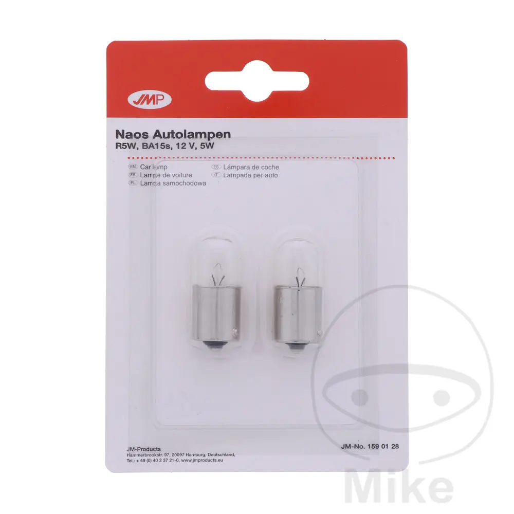 JMP žárovka 12V 5W BA15S 2er Blister ID 1597715 APRILIA CAPONORD 1200  ABS 13-17, CAPONORD 1200 TRAVEL PACK ABS 13-17, RS 125 4T REPLICA ABS 17-18,