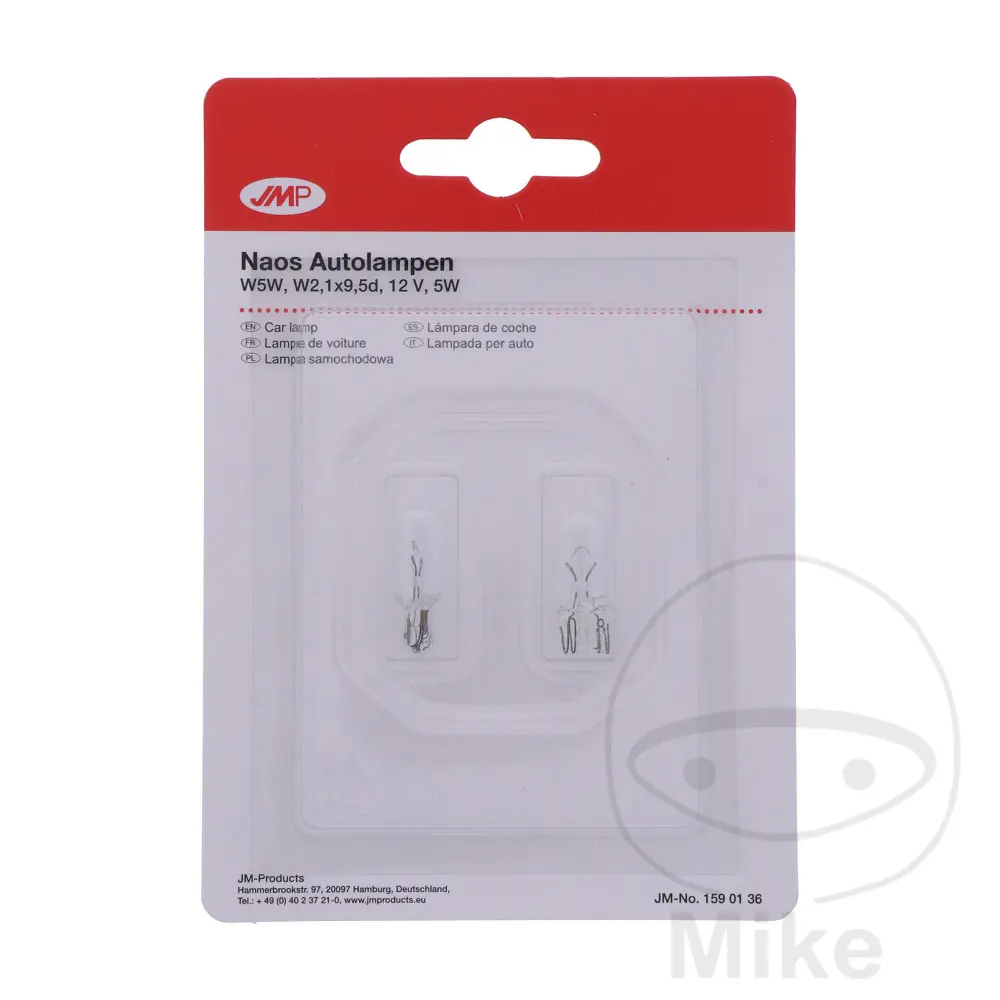 JMP žárovka 12V5W W2.1X9.5D 2er Blister ID 1597657 APRILIA CAPONORD 1200  ABS 13-17, CAPONORD 1200 TRAVEL PACK ABS 13-17, ETV 1000 CAPONORD 01-05, ETV
