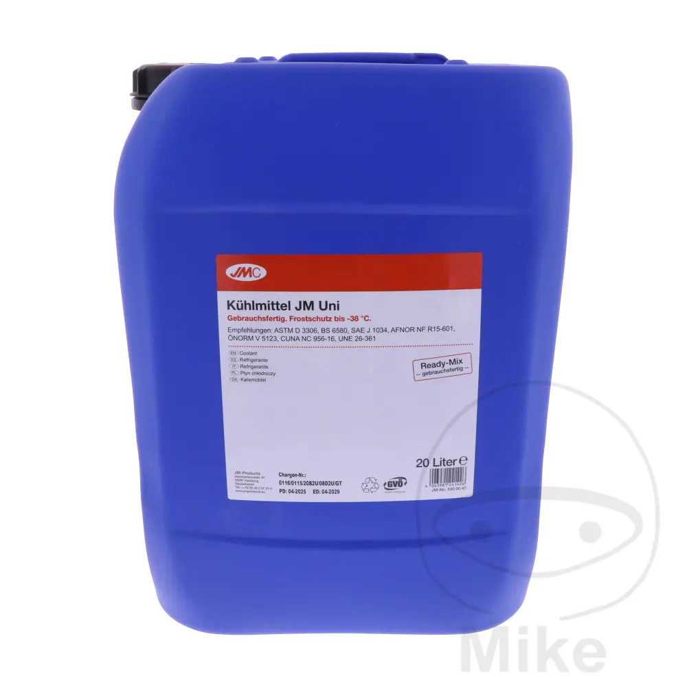 JMC chladící kapalina JM UNI 20L JMC GEBR ADIVA AD 125 08-10, AD 250 07, AD 250 IE 08-10, ADLY/HER CHEE/HERKULES AIR TEC SSII 50 LC 09-11,