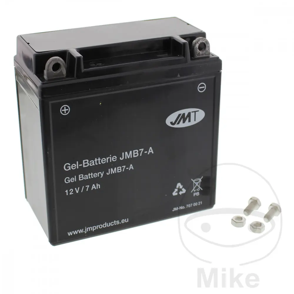 JMT motocyklový akumulátor YB7-A Gel JMT Yuasa 7070592 3505 6ON 0067 GENERIC WORX 125 12-13, HARLEY DAVIDSON FX 1200 SUPER GLIDE SHOVELHEAD 71-78,