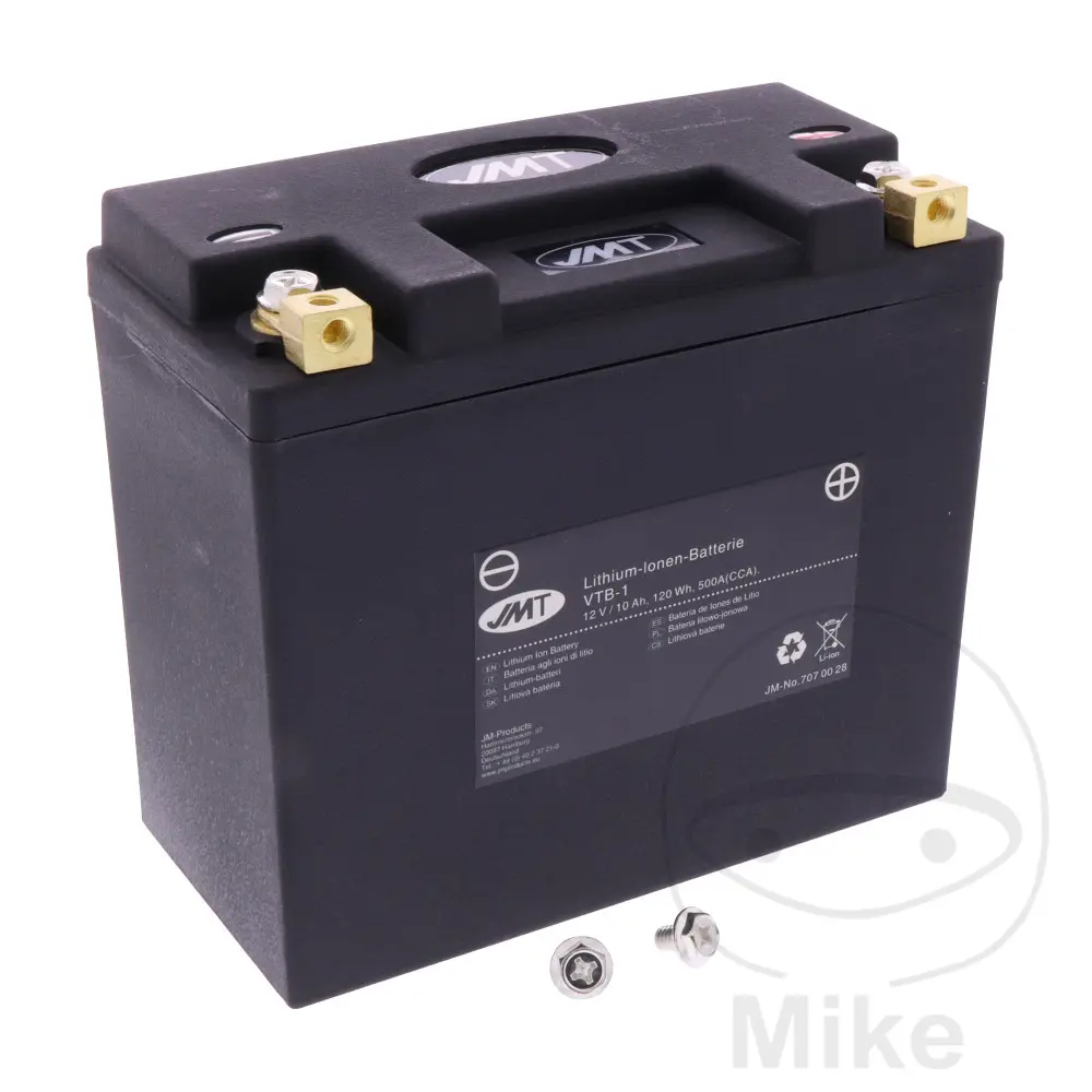 JMT motocyklový akumulátor VTB-1 V-Twin JMT Lithium-iontová BUELL S3 1200 THUNDERBOLT 97-98, S3 1200 IE THUNDERBOLT 99, S3T 1200 THUNDERBOLT 97-98,