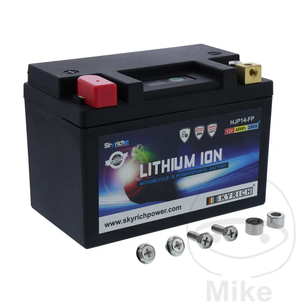 Skyrich motocyklový akumulátor LTM14 SKY Lithium-iontová s ukazatelem a ochranou proti přebíjení ADLY/HER CHEE/HERKULES CANYON 280 07-13,