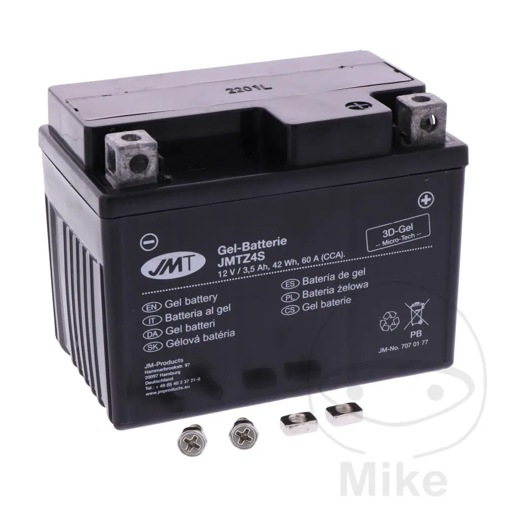JMT akumulátor motocyklový YTZ4V GEL JMT HONDA CRF 110 F I 22-25, CRF 125 F  17/14  PALCŮ 19, CRF 125 F  17/14 ZOLL 20-25, CRF 125 FB  19/16 ZOLL