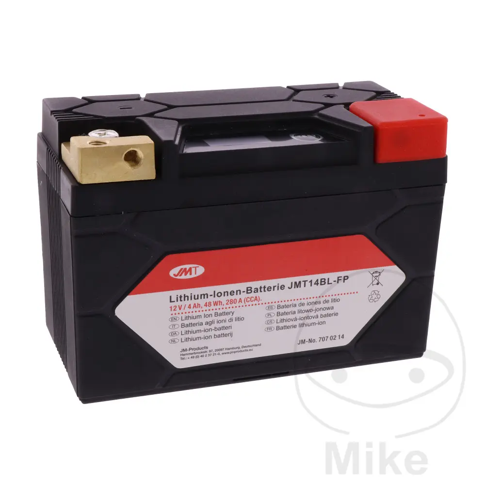 JMT motocyklový akumulátor JMT14BL-FP JMT Lithium-iontový s ukazatelem napětí APRILIA ARRECIFE 125 04-06, ARRECIFE 200 04-06, ARRECIFE 250 04-06,