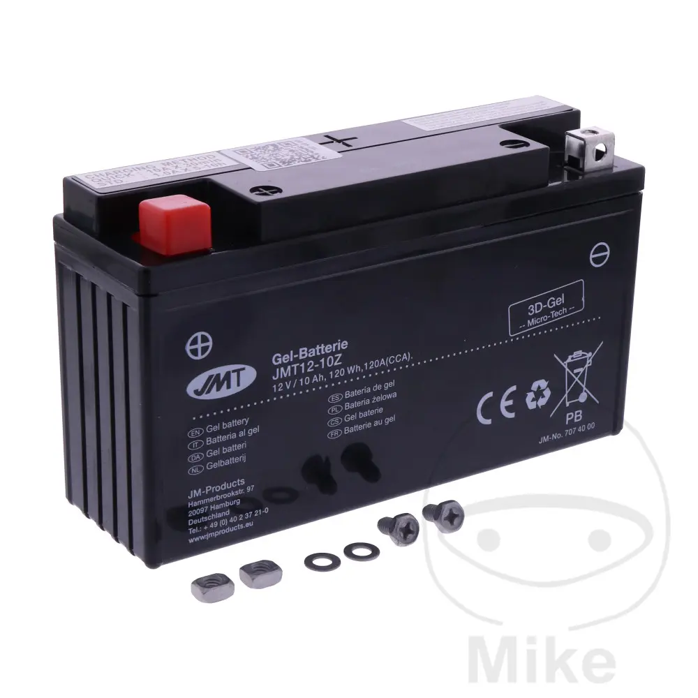 JMP akumulátor motocyklový YT12-10Z GEL JMT ZONTES B1 350  ABS 22, G1 125  ABS GUSSRAD 20-23, G1 125  ABS GUSSRAD EURO5 24-25, G1 125  ABS GUSSRAD