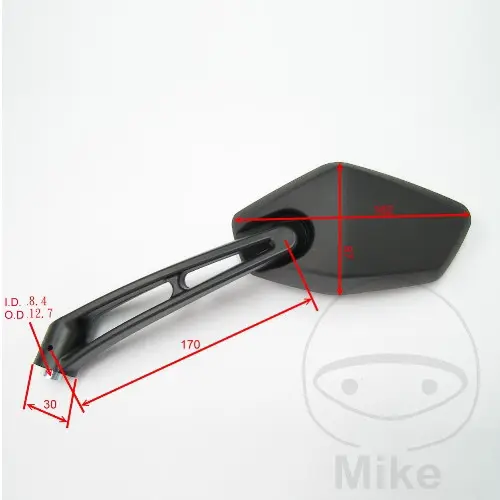 JMP zrcátko černé levé APRILIA SR 50 R LC 05-18, SR 50 R LC  EURO4 18-19, SR 50 R LC  EURO4 20-21, SR 50 R LC DITECH FACTORY 05-14, SR 50 R LC GP