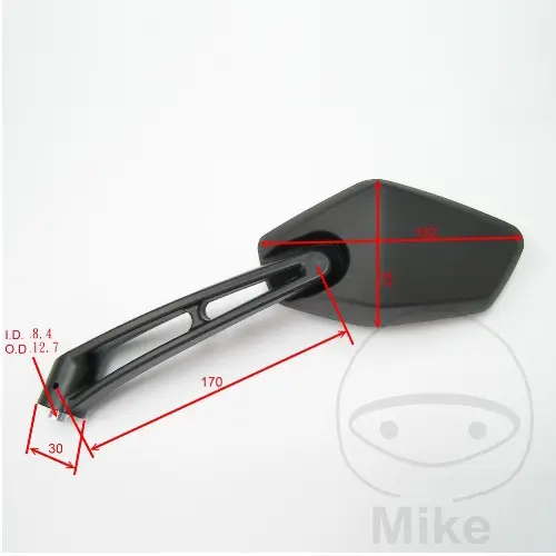 JMP zrcátko černé pravé APRILIA SR 50 R LC 05-18, SR 50 R LC EURO4 18-19, SR 50 R LC EURO4 20-21, SR 50 R LC DITECH FACTORY 05-14, SR 50 R LC GP