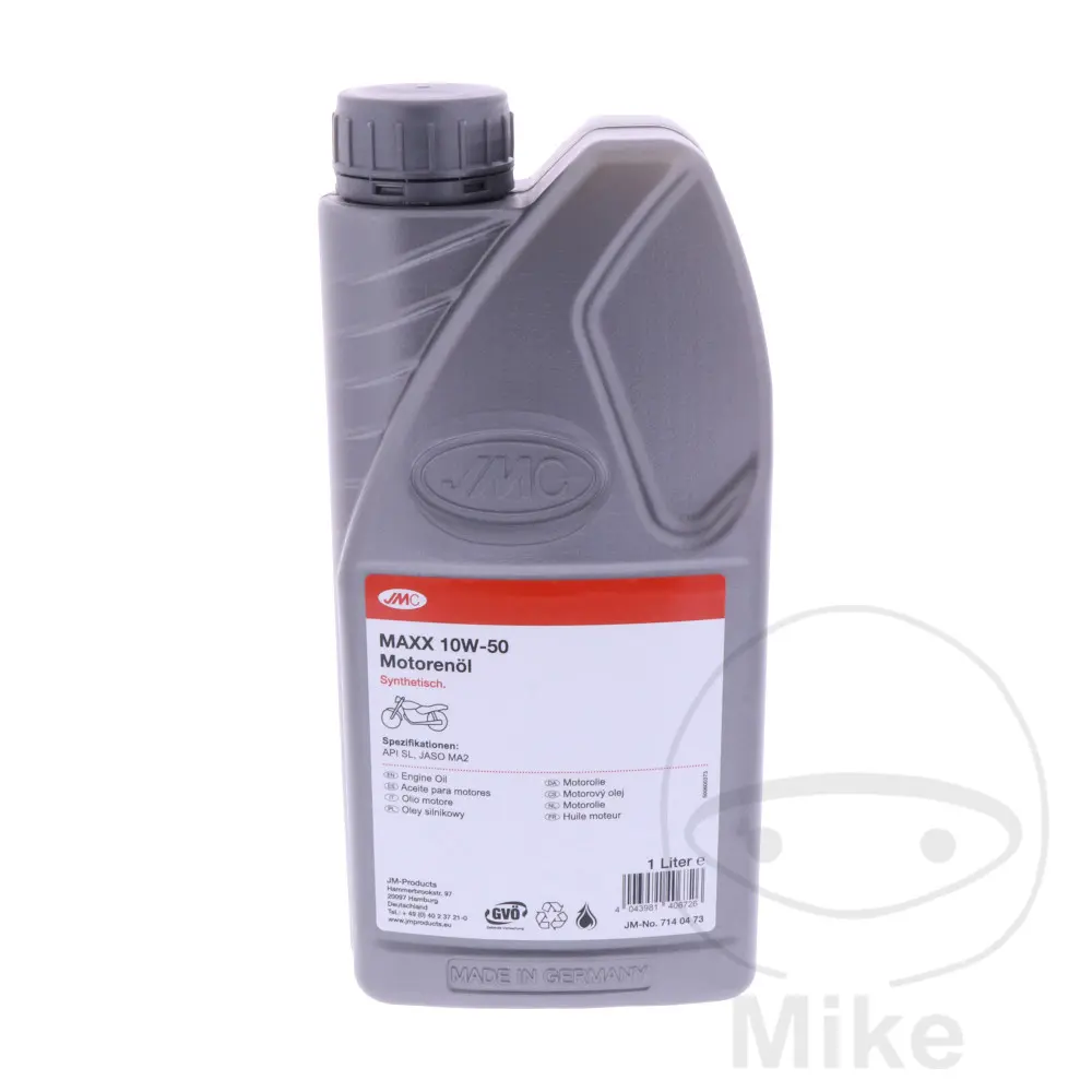 JMC motorový olej 10W50 4T 1L JMC MAXX plně syntetický olej APRILIA DORSODURO 750 SMV 08-10, DORSODURO 750 SMV ABS 09-10, ETV 1000 CAPONORD 01-05,