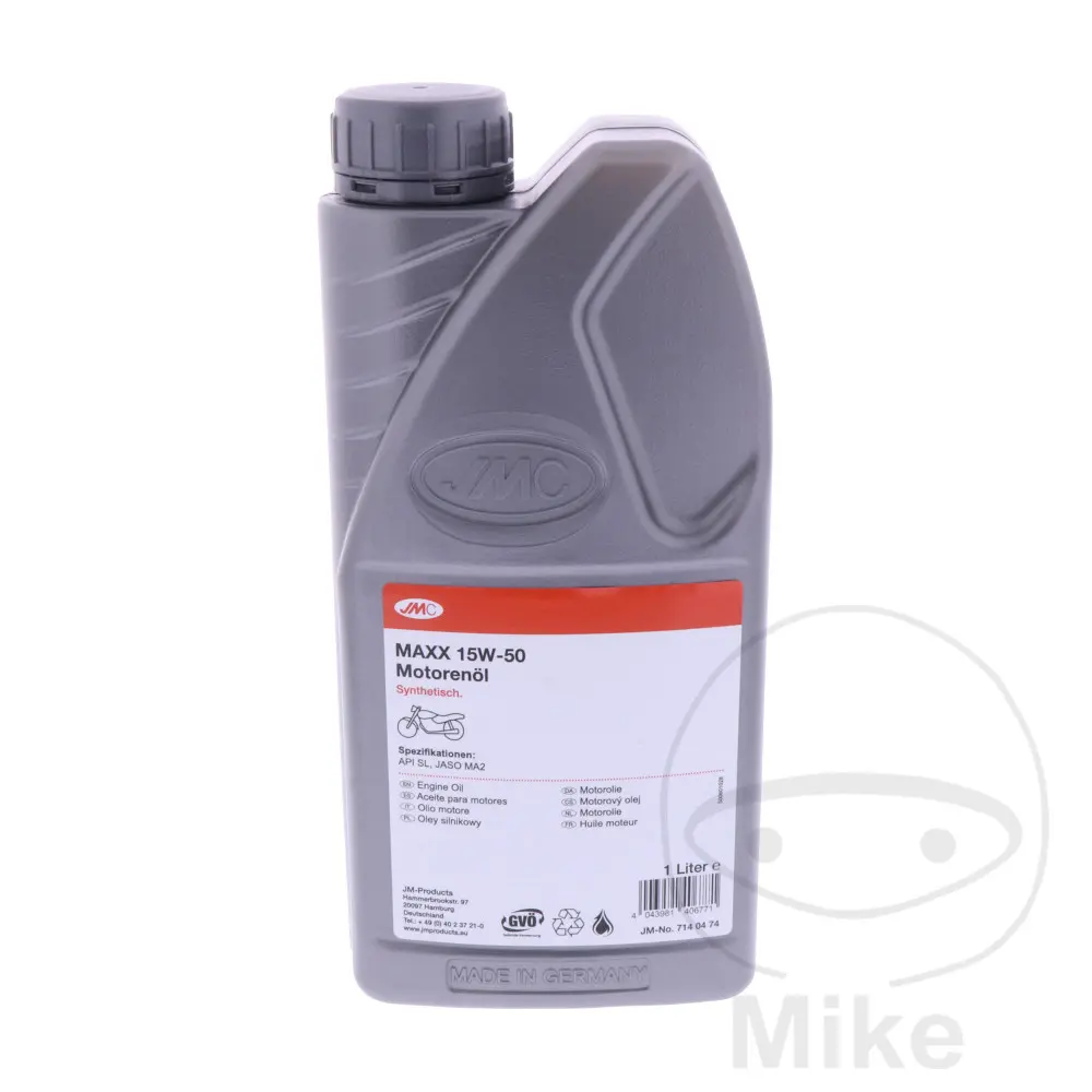 JMC motorový olej 15W50 4T 1L JMC MAXX plně syntetický olej BMW C1 125 00-04, C1 125  ABS 00-04, C1 200 01-04, C1 200  ABS 01-04, K 75 /2 92-94, K 75