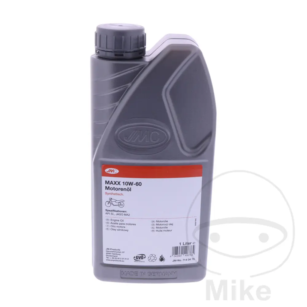 JMC motorový olej 10W60 4T 1L JMC MAXX plně syntetický olej APRILIA RXV 450 06-15, RXV 550 06-09, SXV 450 06-13, SXV 550 06-15, HUSQVARNA SM 450 R IE