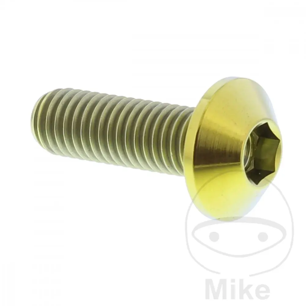 JMP šroub brzdového kotouče Bolt M8X1.25 mm 25 mm Titan zlatá barva YAMAHA BT 1100 BULLDOG 02-06, FZ8 800 SA FAZER ABS 11-16, FZ8 800 N 11-15, FZ8 800