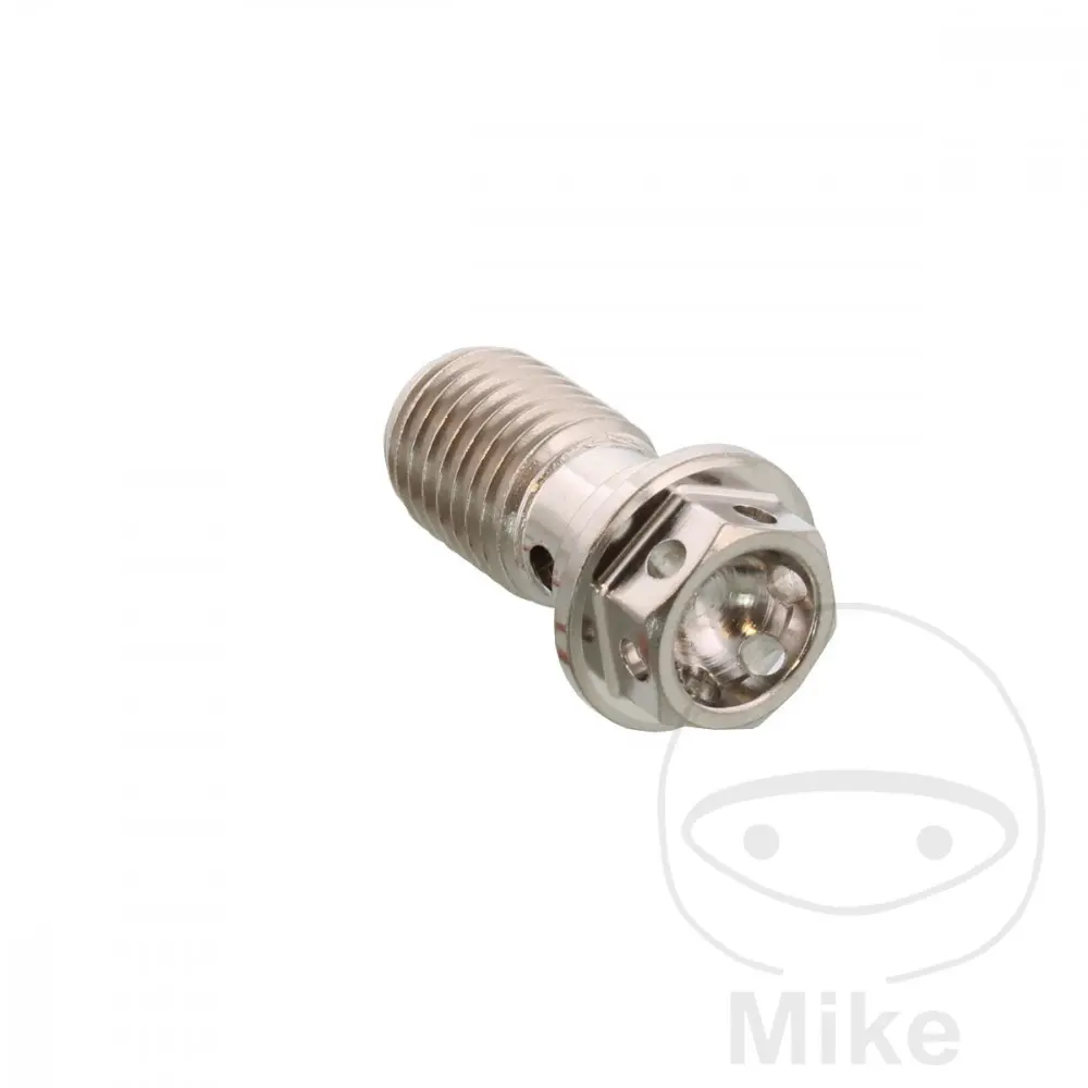 JMP šroub brzdové hadice jednoduchý M10X1.25 BOLT nerez V4A Racing DUCATI HYPERMOTARD 1100 S 08-09, HYPERMOTARD 1100 SP EVO 10-13, HYPERMOTARD 1100 SP