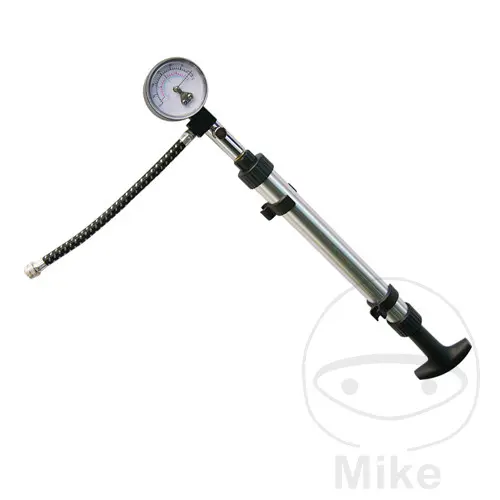 Pumpa vzduchová ruční, na moto vidlice, tlumiče a pneumatiky, manometr 0.1-4.0 bar
