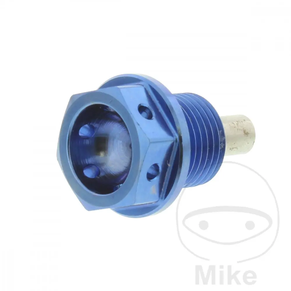JMP magnetický olejový výpustný šroub PROšroub M14X1.25 mm 12 mm Titan modrý AJP PR7 650 18-20, PR7 650  EURO5 21-24, PR7 650 GOLD EDITION EURO5 24,