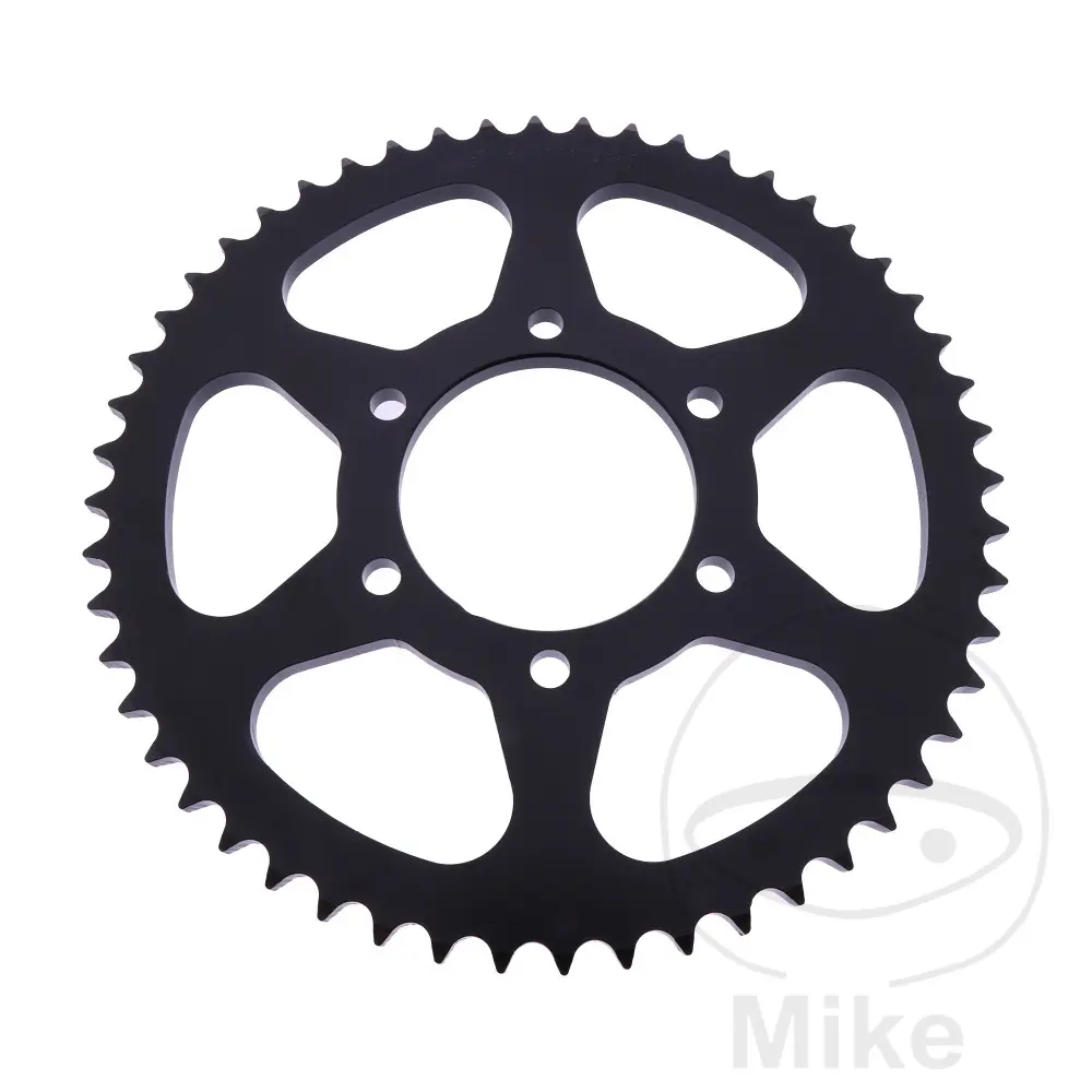 Esjot rozeta 52Z pro řetěz 428 černá vnitřní průměr 068 rozteč děr 086 SWM SM 125 R  ABS 21-24, SM 125 R  ABS EURO5 25, SM 125 R  ABS EURO5+ 25, VOGE
