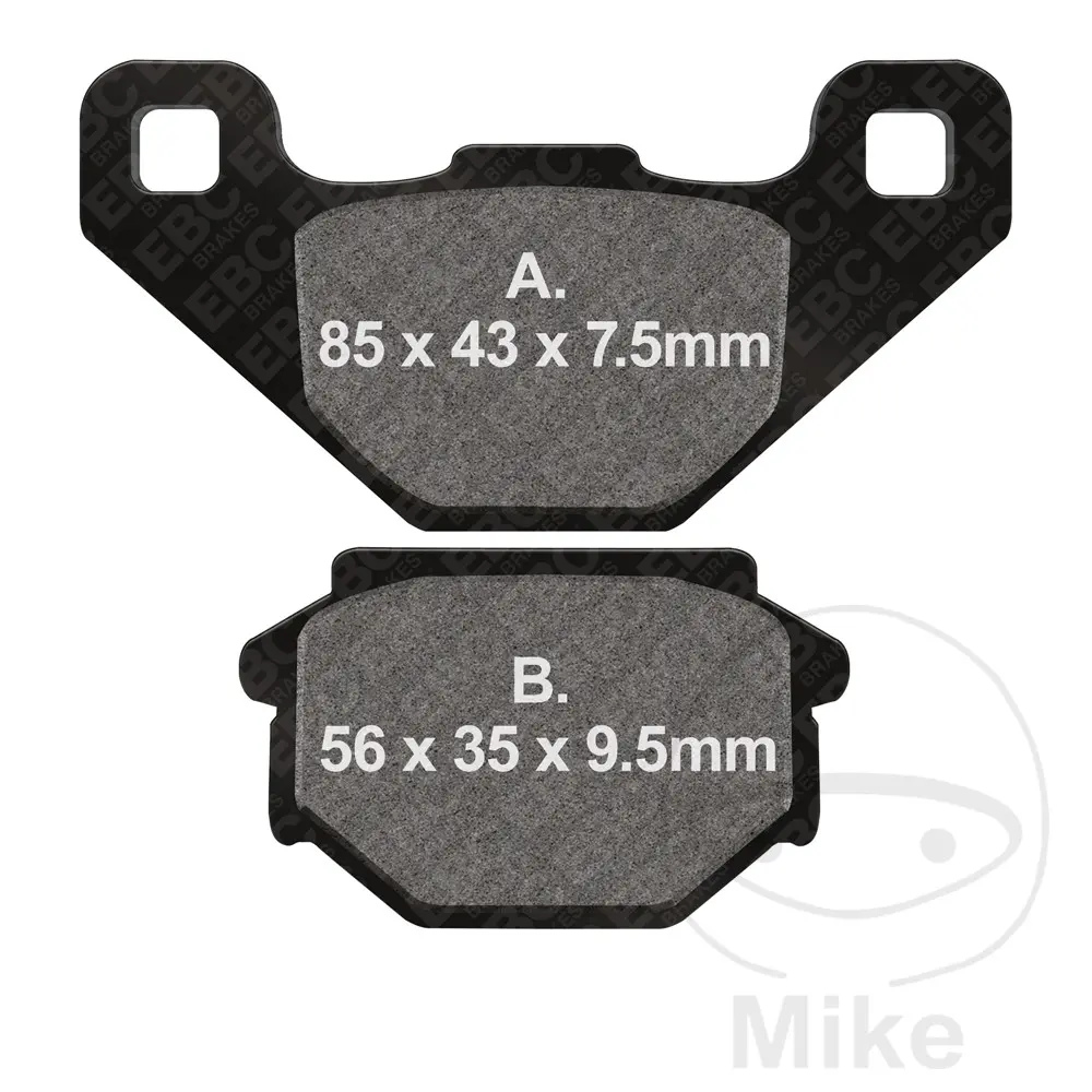 EBC brzdové destičky Standard EBC APRILIA MX 125 SUPERMOTO 04-07, PEGASO 125 K 89, PEGASO 125 L 90, PEGASO 125 M 91, PEGASO 125 N 92, PEGASO 125 P 93,