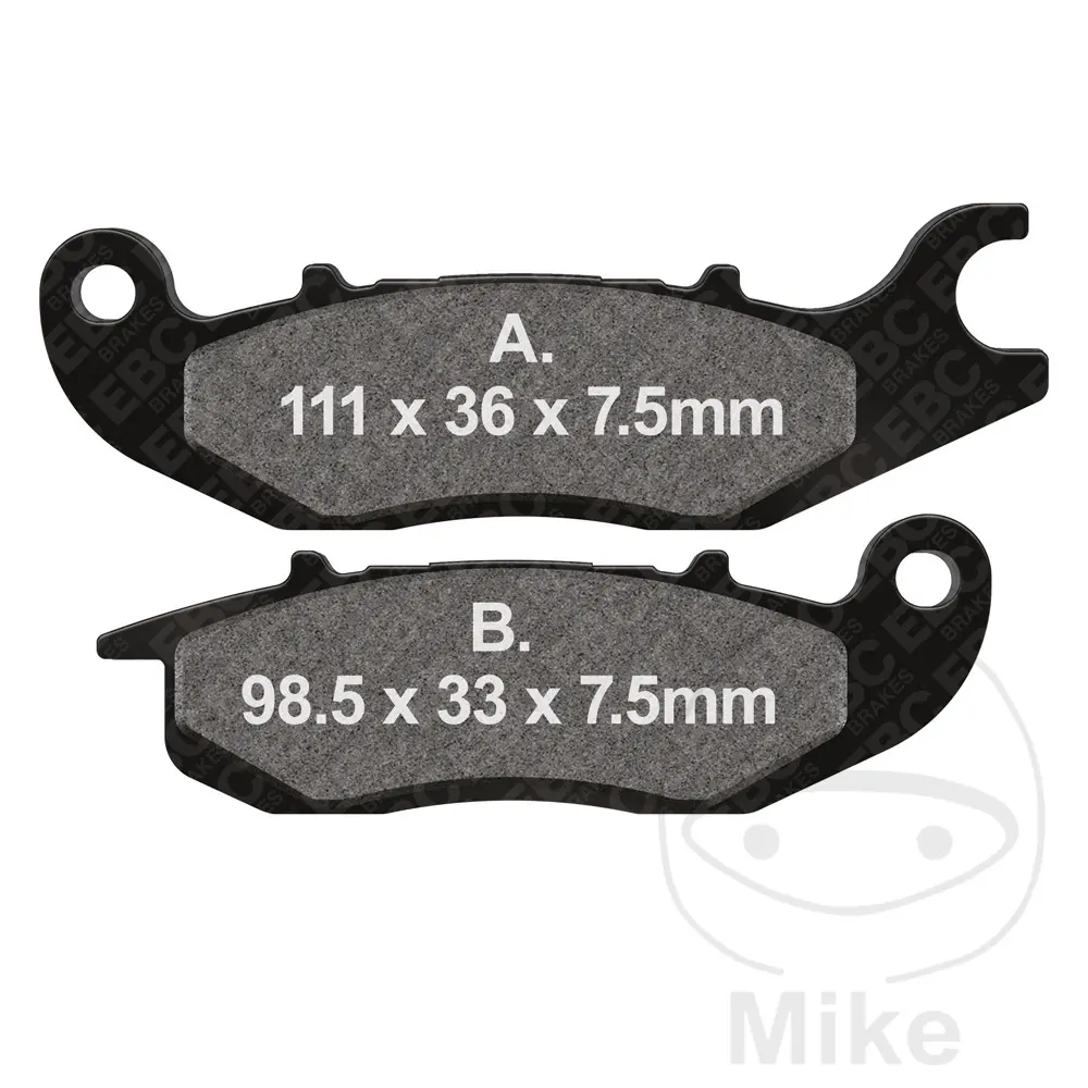 EBC brzdové destičky Standard EBC AJS CR3 125 REGAL RAPTOR 06-08, HONDA CBF 125 M 09-16, CBR 125 R 04-19, CBR 125 RW 05-11, CBR 125 RS REPSOL 05-19,