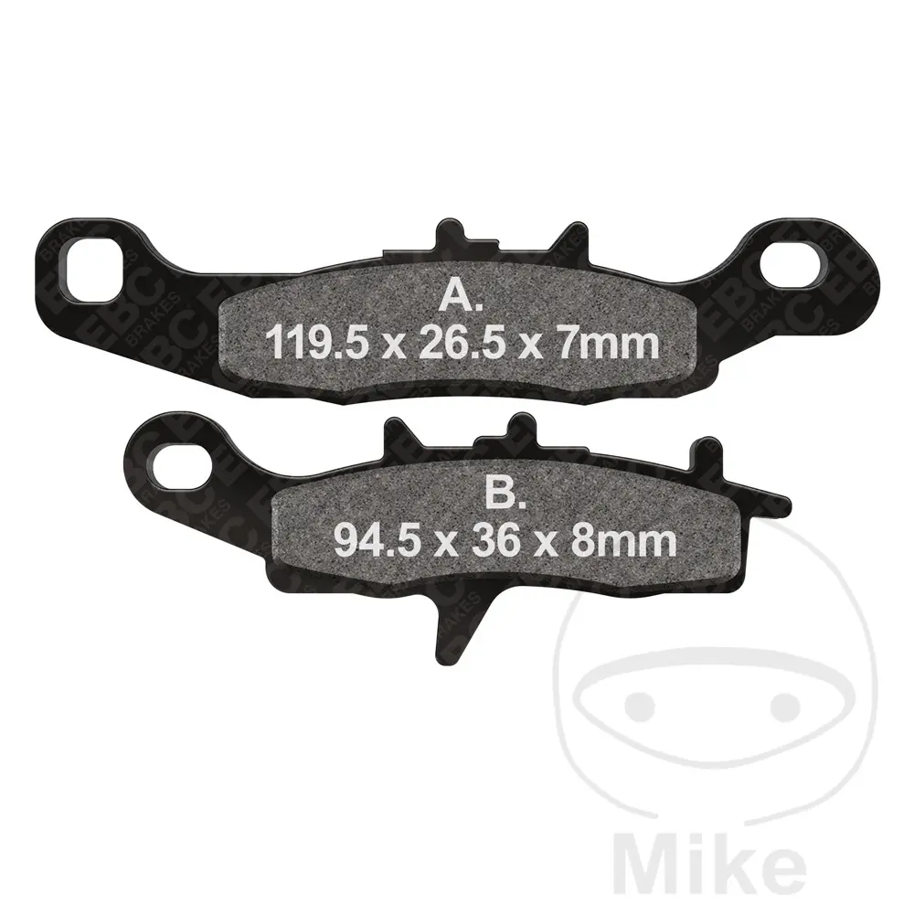 EBC brzdové destičky Sinter R EBC MX KAWASAKI KX 80  MALÁ KOLA 97-00, KX 85  MALÁ KOLA 01-13, KX 85  VELKÁ KOLA 07-13, KX 85 I  MALÁ KOLA 14-19, KX 85