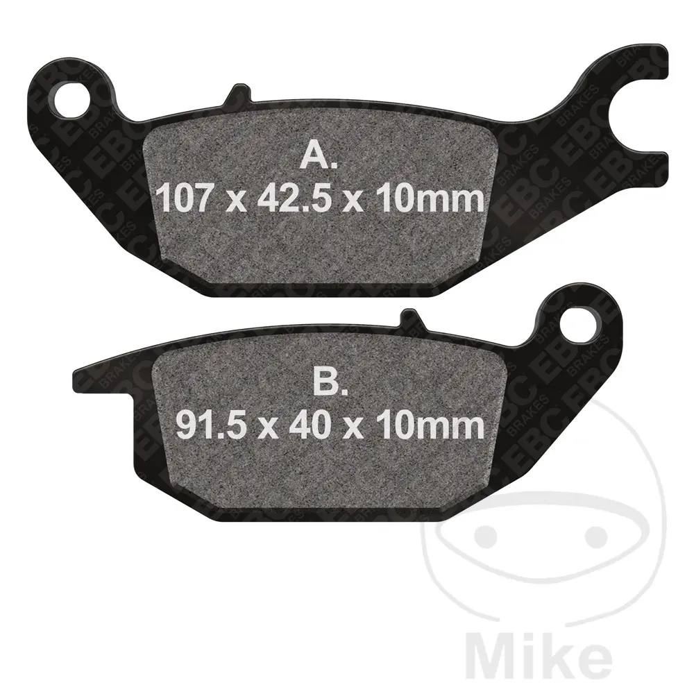 EBC brzdové destičky Sinter HH EBC AJS CR3 125 REGAL RAPTOR 06-08, HONDA CBR 125 R 04-05, CBR 125 RW 05-10, CBR 125 RS REPSOL 05-07, CBR 125 RW  80
