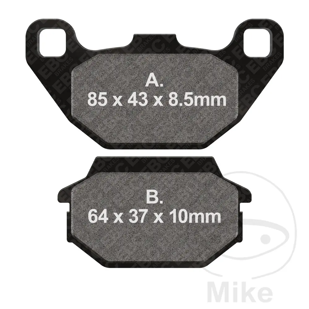 EBC brzdové destičky Standard Scooter EBC KYMCO AGILITY 50 R16 2T 11-15, AGILITY 50 S R16 4T I  EURO5 22-25, AGILITY 50 R16 4T + 15-19, AGILITY 50 R12