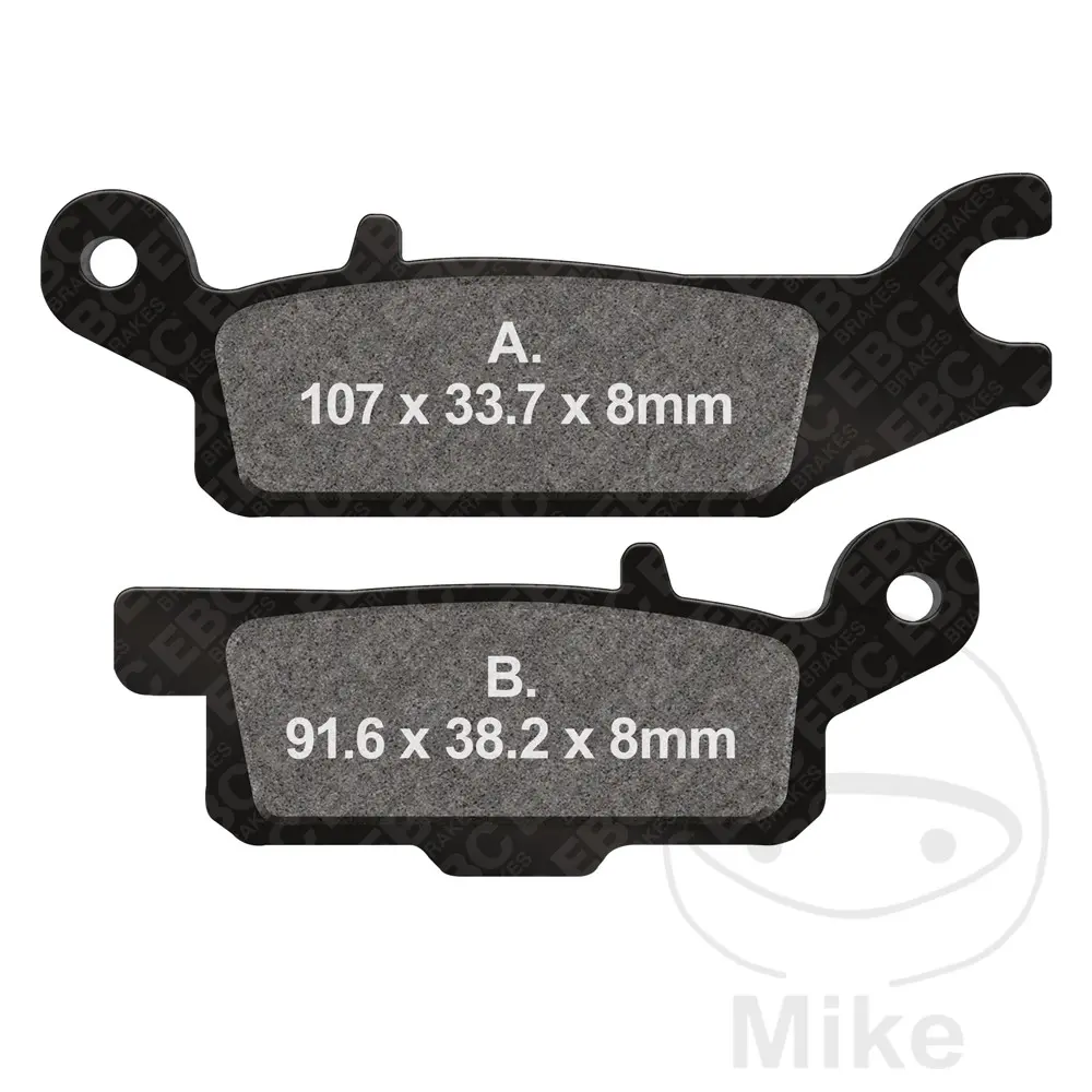 EBC brzdové destičky Sinter R EBC MX YAMAHA YFM 250 R  YFM25R 08-14, YFM 250 R SE SPECIAL EDITION YFM25RSE 09, YFM 550 FWAD GRIZZLY EPS 09-16, YFM 550