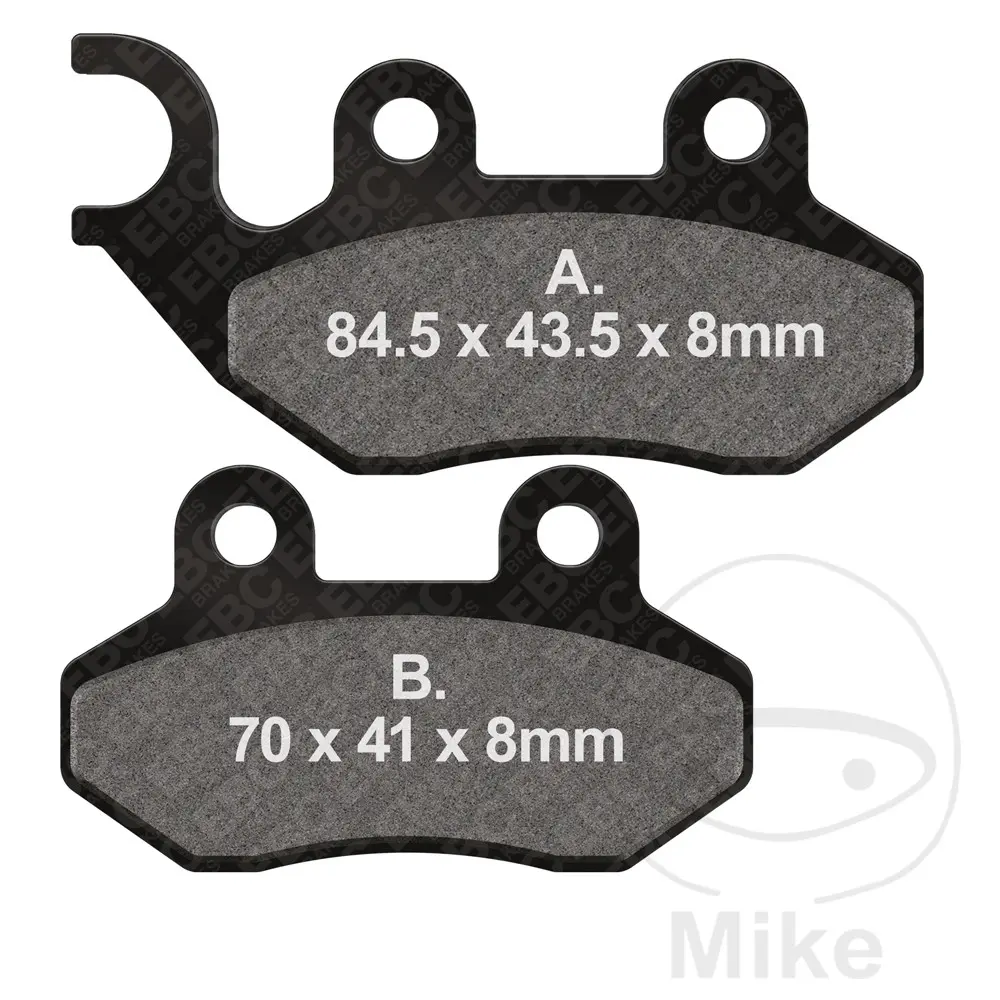 EBC brzdové destičky Standard Scooter EBC ADIVA AD 125 08-10, AD 250 07, AJS CRAZY 50 NAKED 10-13, KEEWAY K-LIGHT 125 IE  CBS 23-25, K-LIGHT 125 IE